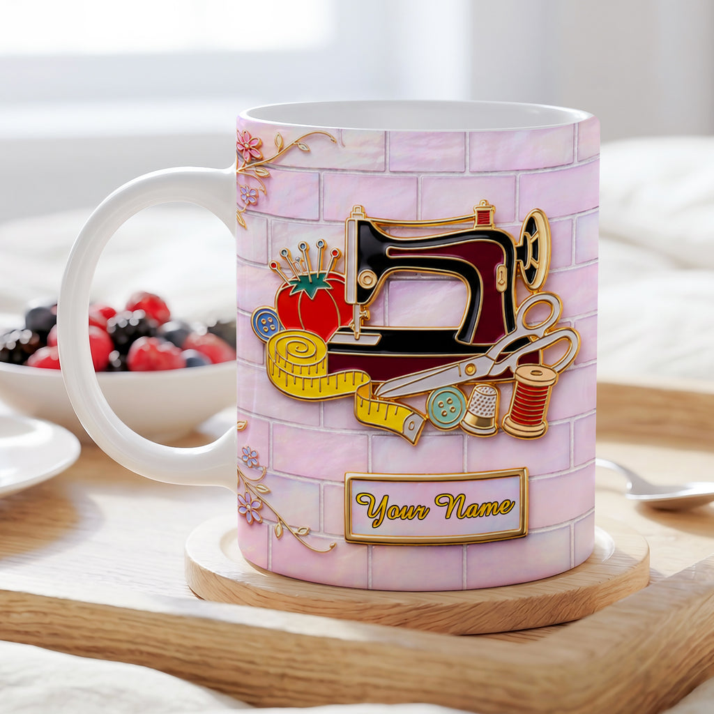 Custom Sewing Mug, Gift For Sewing Lover