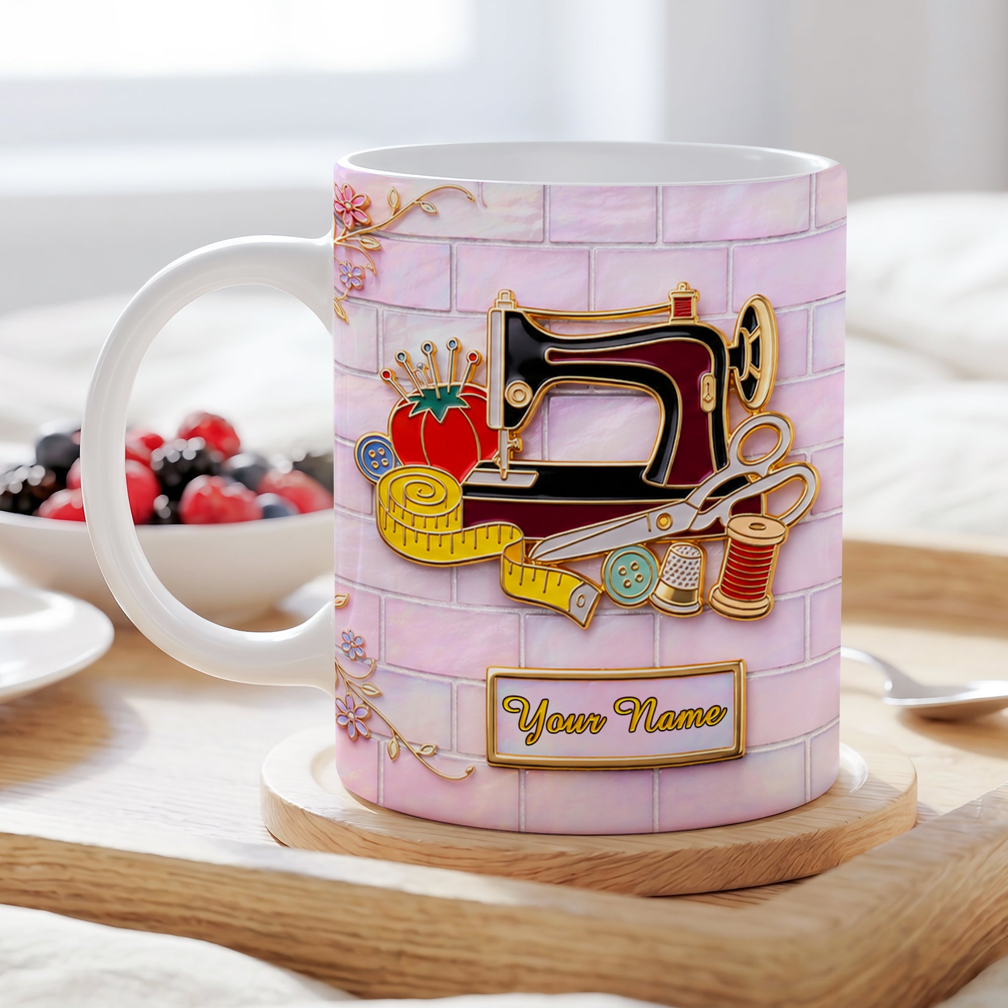Custom Sewing Mug, Gift For Sewing Lover