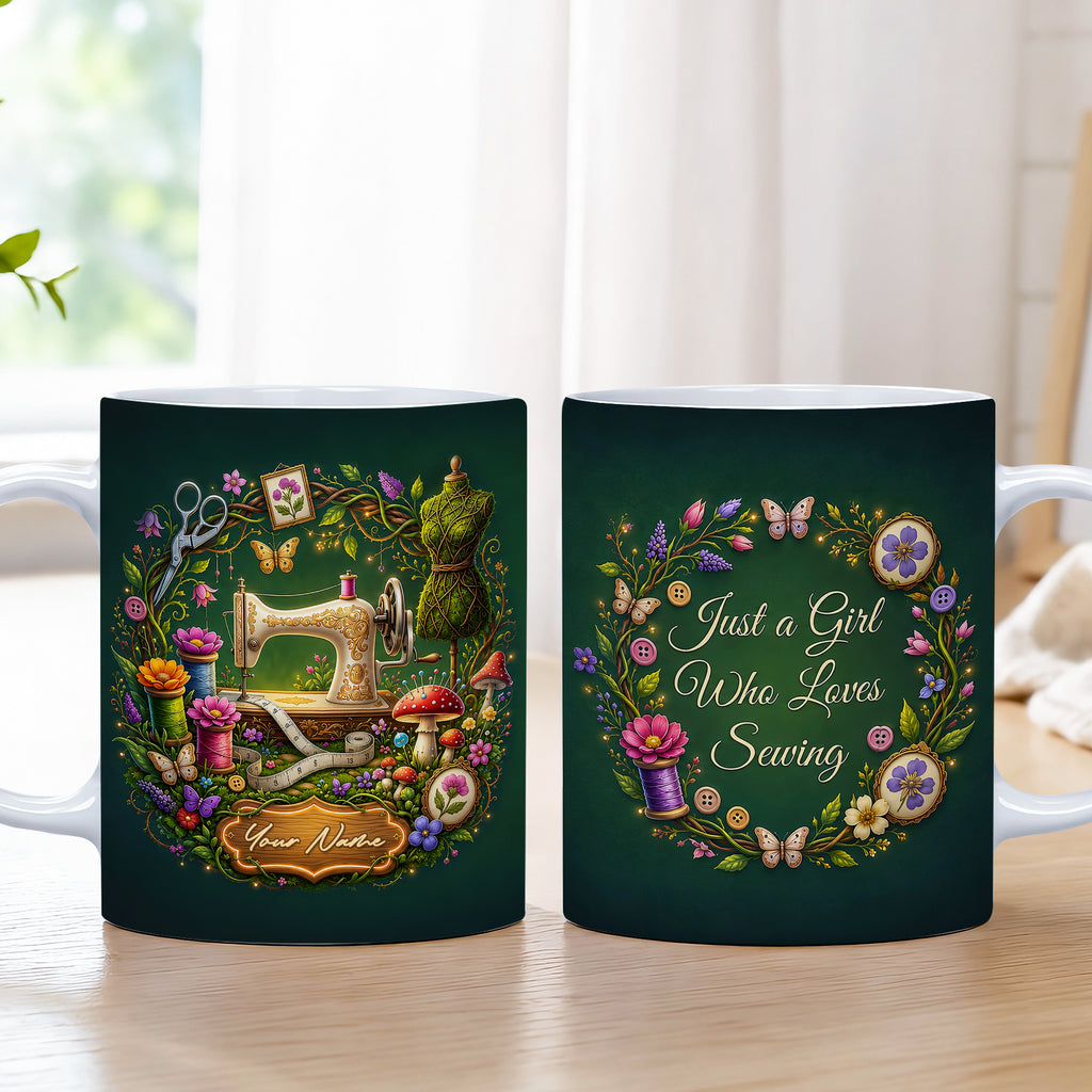Custom Sewing Lover Mug, Gift For Mom, Grandmother, Daughter