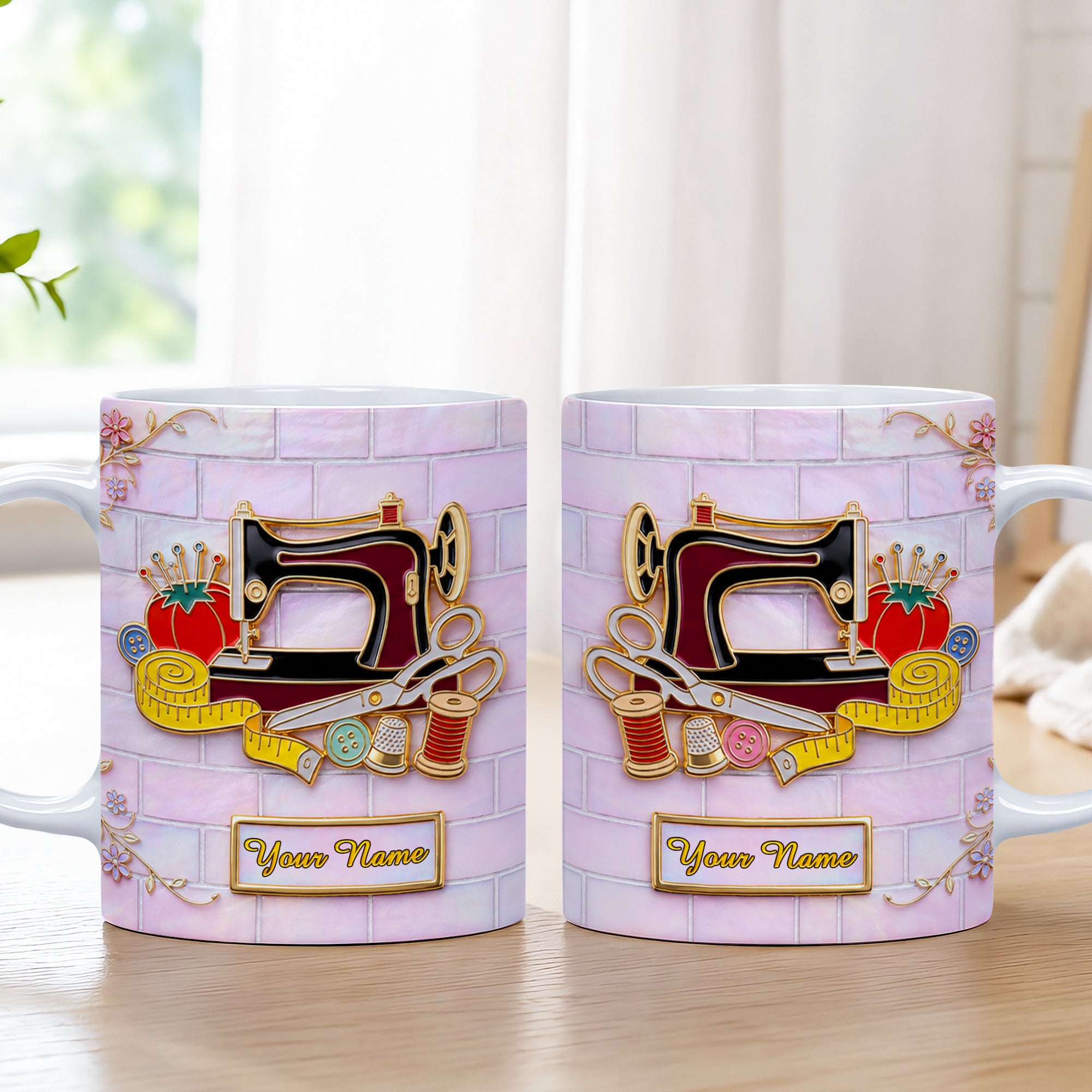Custom Sewing Mug, Gift For Sewing Lover