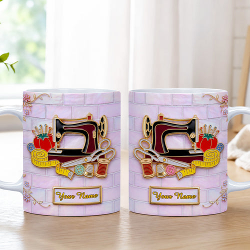 Custom Sewing Mug, Gift For Sewing Lover