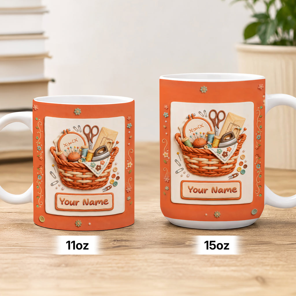 Personalized Sewing Lover Mug, Gift For Mother, Bestie