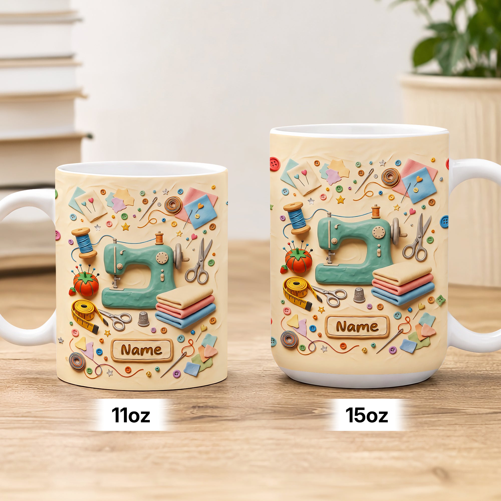 Personalized Sewing Lover Mug, Custom Gift For Grandmom, mom, daughter