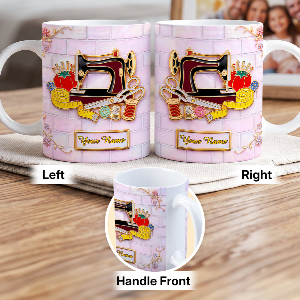 Custom Sewing Mug, Gift For Sewing Lover