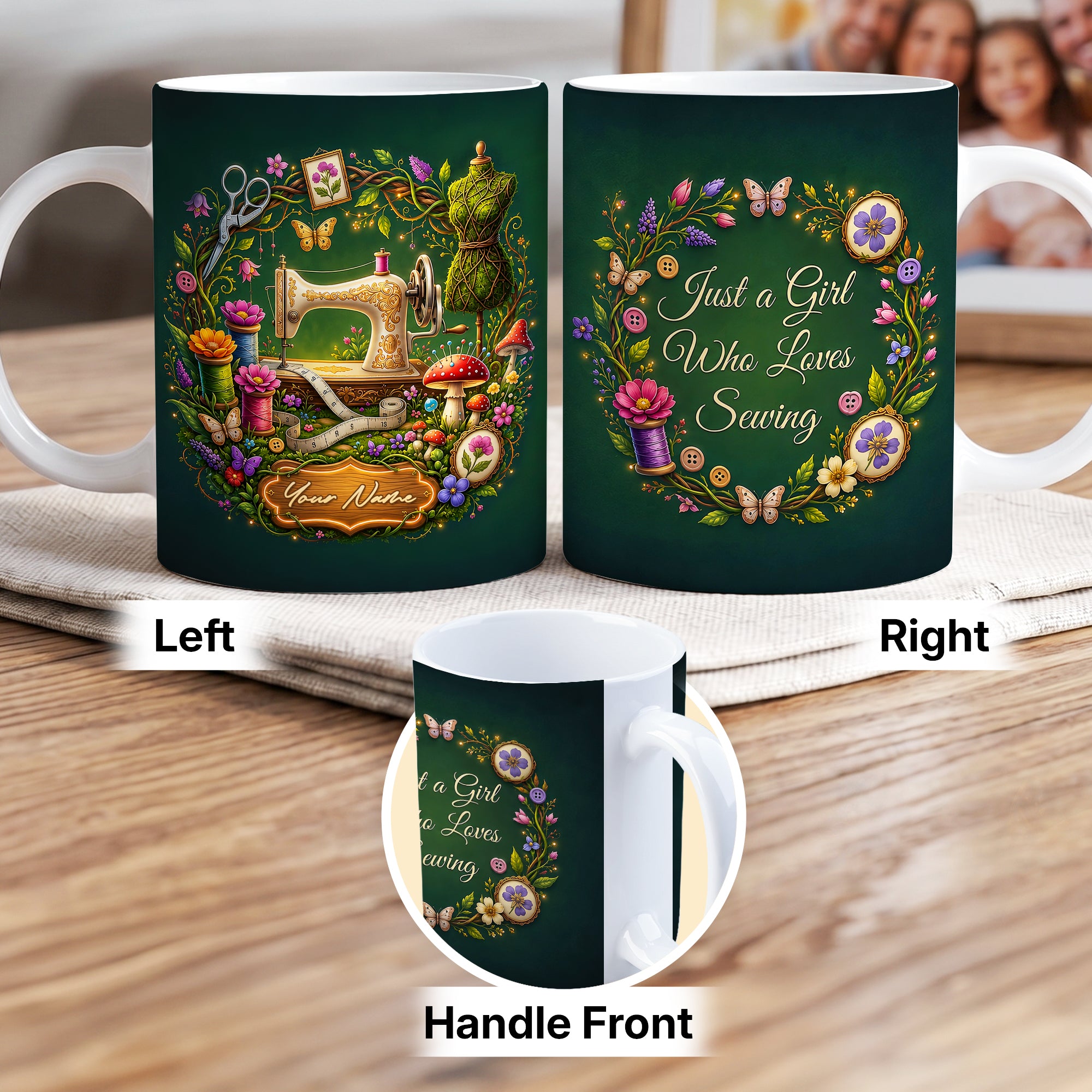 Custom Sewing Lover Mug, Gift For Mom, Grandmother, Daughter