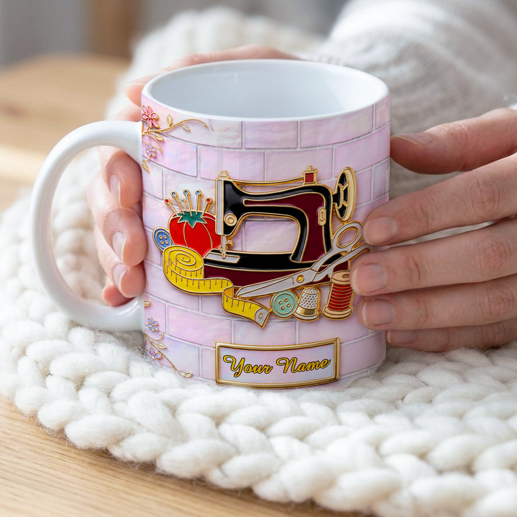 Custom Sewing Mug, Gift For Sewing Lover