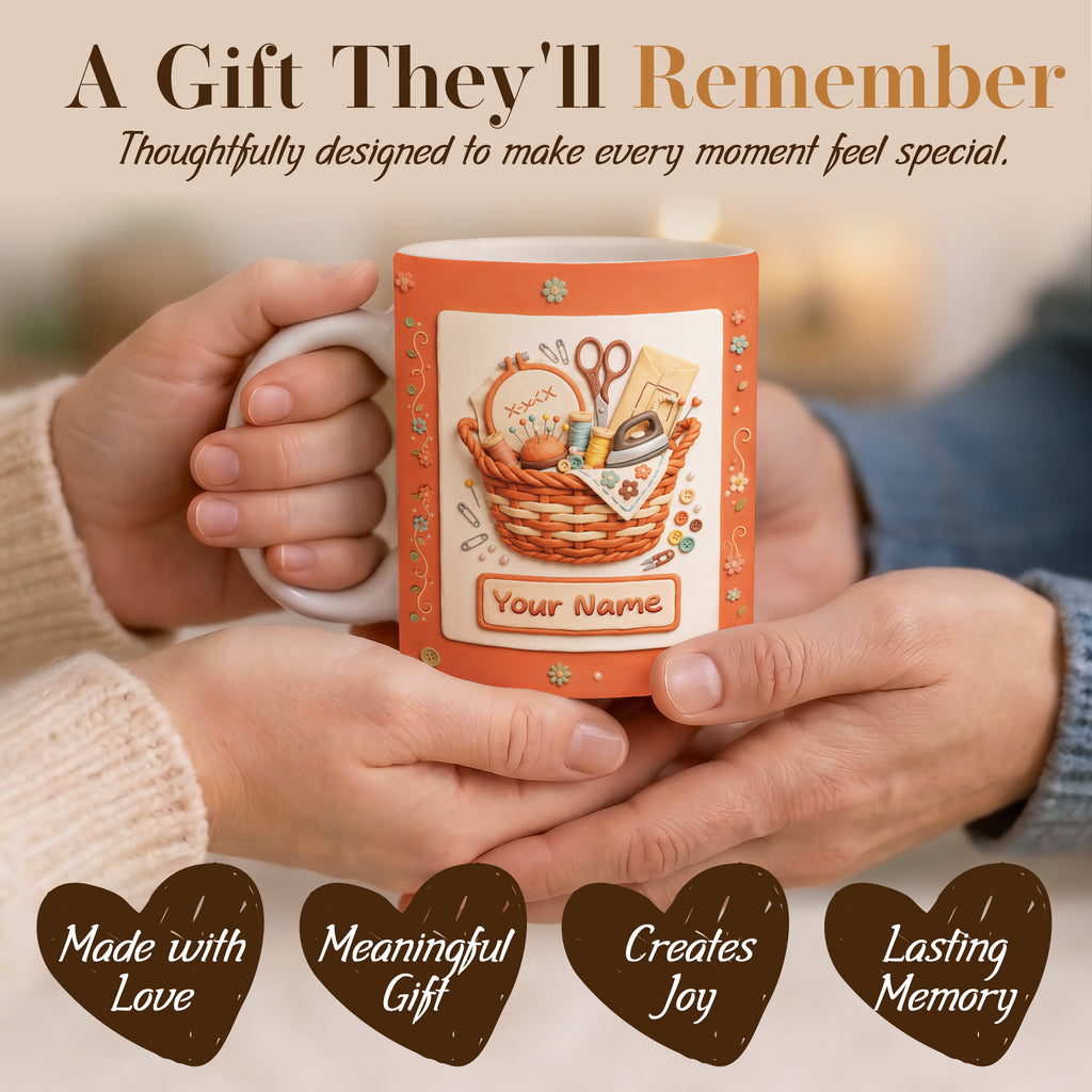 Personalized Sewing Lover Mug, Gift For Mother, Bestie